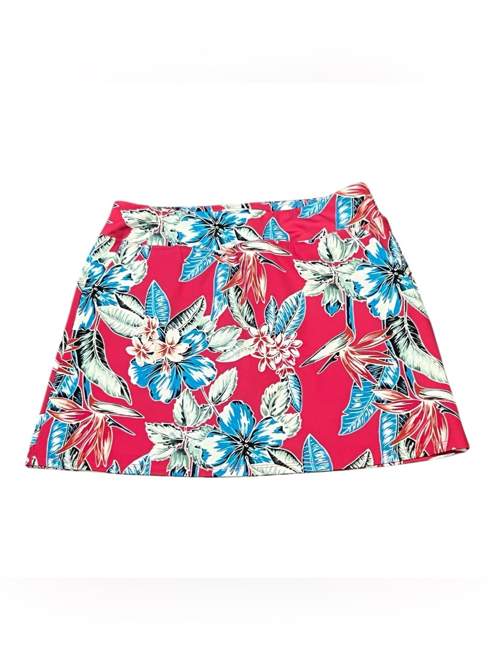 Tommy Bahama Golf Island Floral Pink Skort Pockets Tropical Athletic Size Medium
